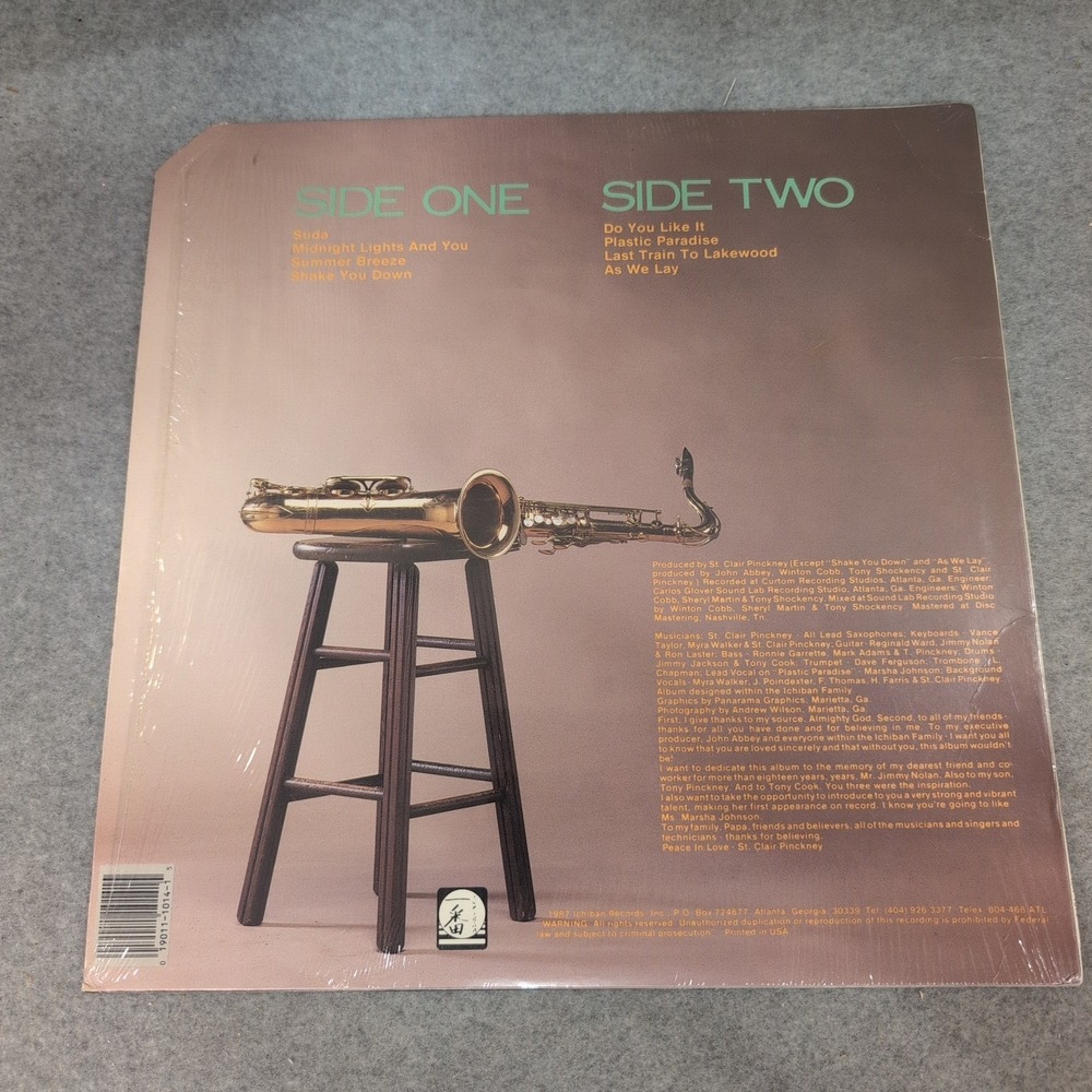 St. Clair Pinckney Do You Like It Vinyl LP Ichiban Records ICH 1014 Soul Jazz - Picture 2 of 6